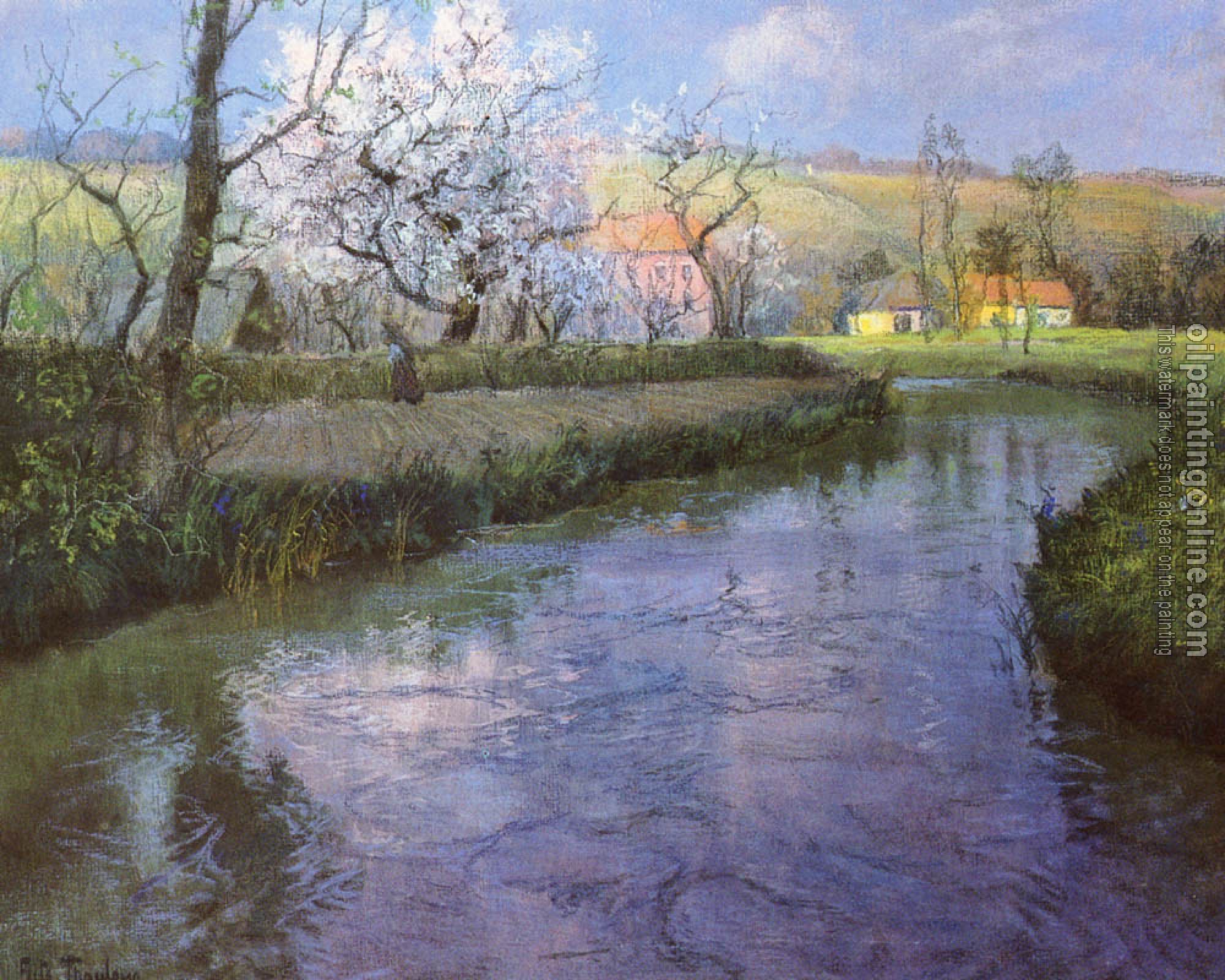 Thaulow, Frits - A French River Landscape